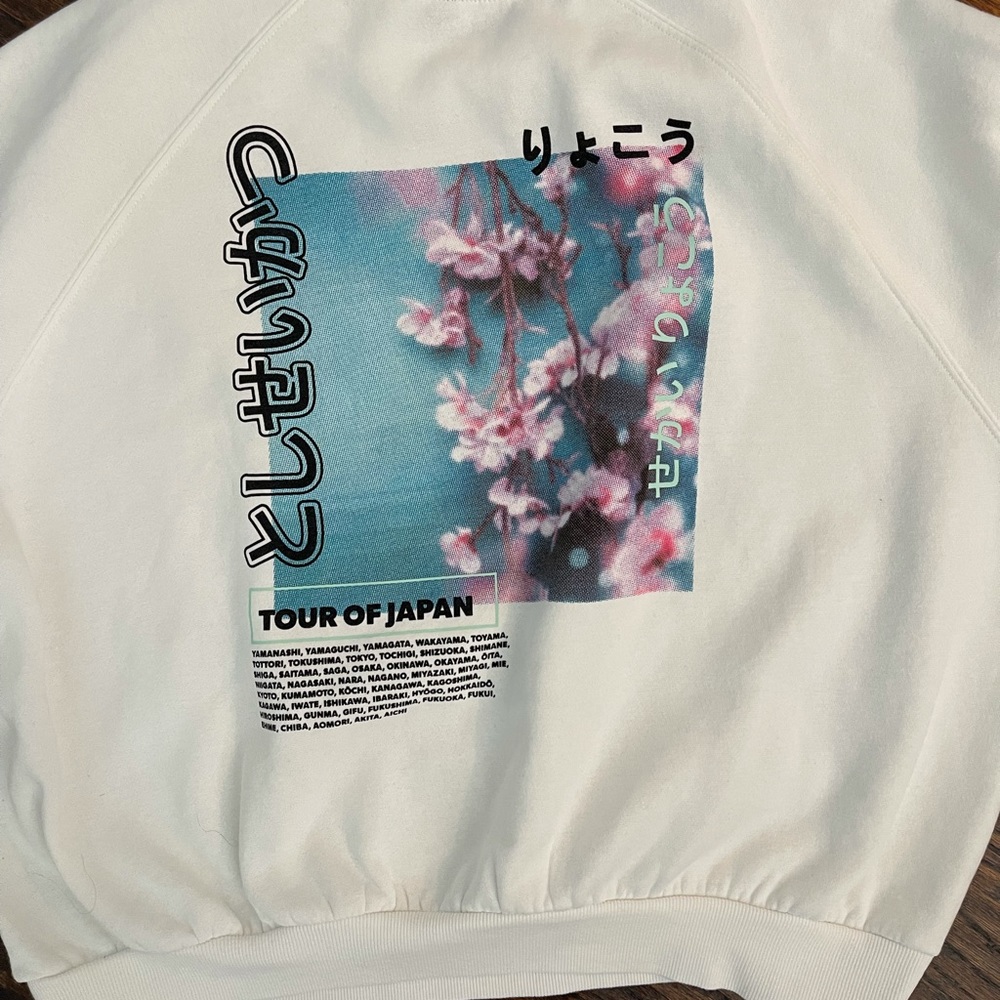 Like new Divided H&M Tour Of Japan Sweatshirt Cherry Blossom Floral Graphic XL
